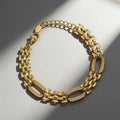 Gold Watch Band Link Bracelet Zircon Oval Connectors view 3