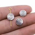 10mm 1g Antique Silver Zinc Alloy Round Large Hole Loose Metal Beads for Bracelet Making