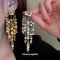Sequin and Chain Statement Earrings in Ten Designs view 2