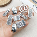 Antique Silver School Supply Metal Charms with 7 Listed Options view 4