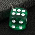 Acrylic Dice Charm Pendant With Silver-Tone Loop Fourteen Colors view 12