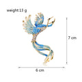 Red Gold Tone Phoenix Enamel Three Designs Metal Brooch Pin view 2