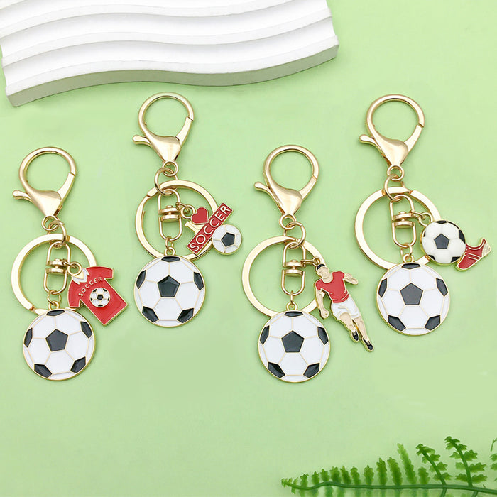 Soccer Charm Keychains in 35 Pictured Variations for Bags and Keys
