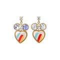Iridescent Crystal Heart Drop Earrings Fashion Jewelry Accessory view 5