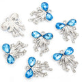 Crystal Ribbon Tassel Metal Jewelry Charms, 16 Colorways view 11