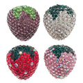 Rhinestone Covered Strawberry Beads in Two Sizes and Four Colors view 5