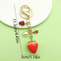Strawberry, Cherry and Orange Charm Keychains in 30 Pictured Variations for Bags and Keys view 6