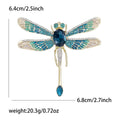 Crystal Dragonfly Brooch in Six Colorful Stone Finishes view 11