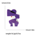 Wide Brim Hat Woman Brooch in Four Glossy Acrylic Colors view 6