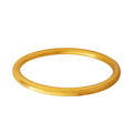 Matte Gold Solid Round Bangle Bracelet Smooth Thick Band view 5