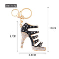 Rhinestone High Heel Keychain Metal Stiletto Bag Charm view 2
