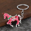 Unicorn Metal Split Ring Keychain in Eight Color and Finish Styles view 4