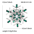 Geometric Crystal Snowflake Brooch In Five Colorways view 5