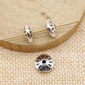 Radial Groove Disc Spacer Beads in 2 Metal Finishes for Jewelry Making view 2