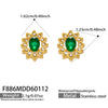 Green Sunflower Studs