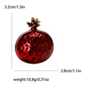Red Enamel Pomegranate Brooch Gold Tone Fruit Pin Metal Pin view 6