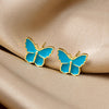 Blue Butterfly Studs