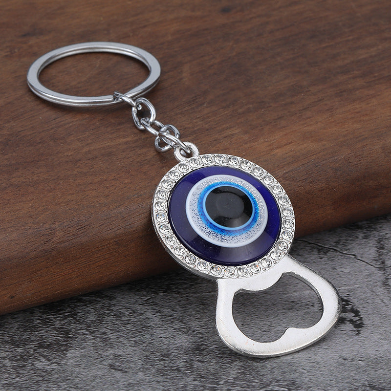 Evil Eye Hamsa Hand Zinc Alloy Keychain and Bottle Opener