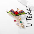 Red Gold Tone Phoenix Enamel Metal Brooch Pin for Jackets and Lapels view 5