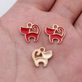 Gold Tone Enamel Cat Charms in Three Bright Colors view 8