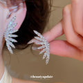 Crystal Wing Ear Cuffs with Silver and Gold Tone Finishes view 3