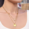 Crystal Heart Necklace and Bracelet Collection in Two Metal Tones view 3