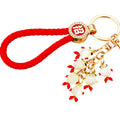 Six Fish Moonstone Keychains in Red Blue and Assorted Color Options view 5