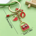 Gold-Tone Metal Heart, Rose and Lip Charm Keychains, 7 Styles view 8