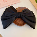 Four Mixed Black Bow Clip Beige Red Headbands And Flower Barrette view 2