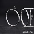 Faceted Silver Tone Large Hoop Earrings Polished Jewelry Accessory view 4