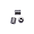 Ridged Barrel Metal Spacer Bead for Jewelry Making view 4