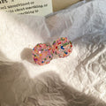 Multicolor Crystal Disc Stud Earrings with Polished Metal Details view 6