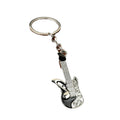 Metal Electric Guitar Keychain, Red And Black Accent Styles view 4