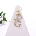 Crown Initial Letter Rhinestone Keychain Gold Tone Letters A-Z view 11