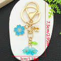 Pink or White Blossom Bee and Butterfly Keychains with Metal Hardware view 4