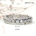 Alternating Round Stone Full-Eternity Band In Two Color Options view 4