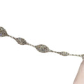 Silver Mesh Clear Crystal Oval Link Bracelet Adjustable view 5