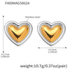 Two-Tone Heart Studs
