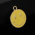 Enamel Smiley Face Charm Pendant Six Colors Gold Tone view 4
