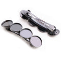 Four Round Pad Barrette Blanks in Seven Metal Finishes view 9