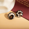 Round Leopard Studs