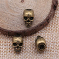Skull Large Hole Beads in Detailed Metal Finishes for Jewelry Making view 4