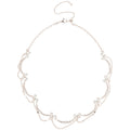 Silver Tone Butterfly and Heart Link Collar Necklace view 5
