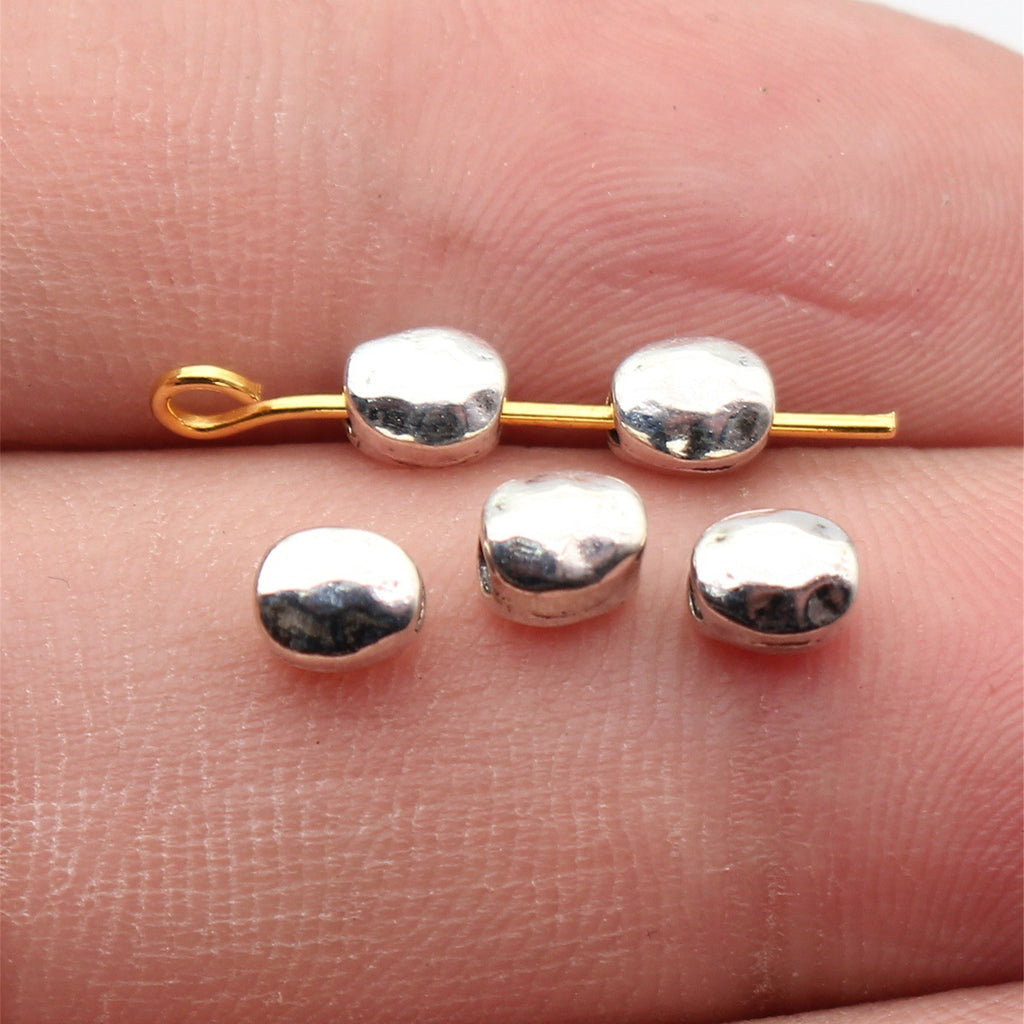5x4.3x3.9mm 0.25g Multicolor Zinc Alloy Hammered Irregular Loose Metal Beads for Bracelet Jewelry Making