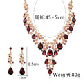 Black Silver Tone Horse Crystal Eleven Designs Metal Necklace and Earring Set view 5