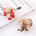 Enamel Rhinestone Elephant Keychain Metal Lucky Animal Charm view 3