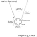 Clover Openwork Zircon Necklace Bracelet Stud Earrings Set view 10