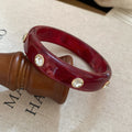 Acrylic Rhinestone Stud Bangles Marbled Colors Six Styles view 6