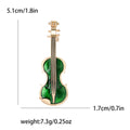 Enamel Violin Brooch in Red or Green With Black Strings view 7