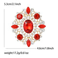 Large Oval Court Crystal Brooch in Six Jewel Tone Colorways view 6